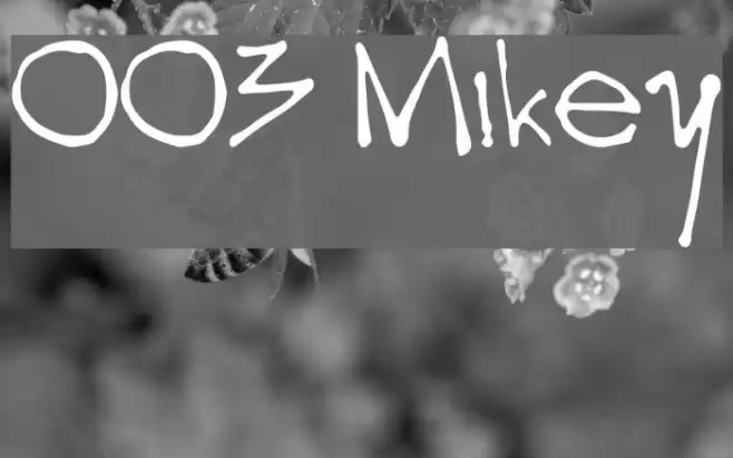 003 Mikey Font examples