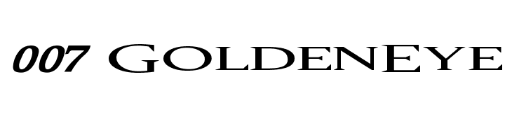 007 GoldenEye Caratteri