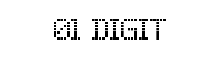 01 Digit Font