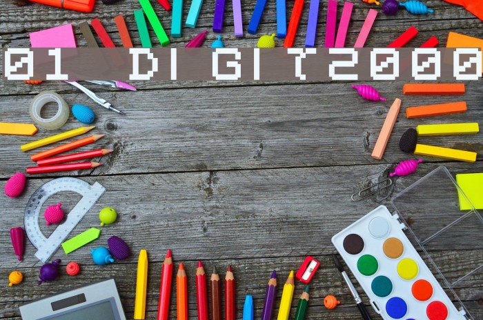 01 Digit2000 Font examples