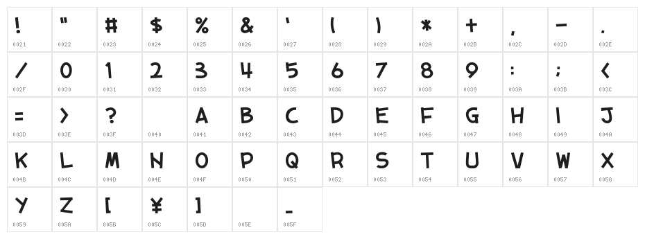 01tama Character Map