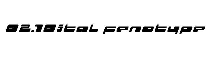 02.10ital fenotype Font