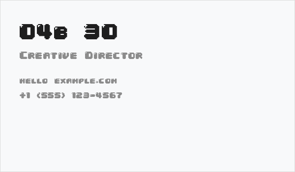 04b 30 Business Card