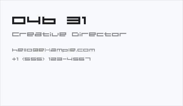 04b 31 Business Card