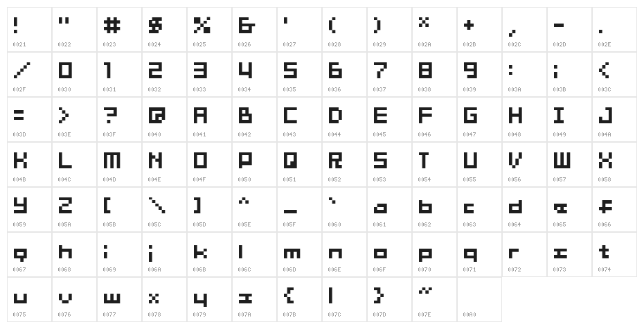 04b03b Character Map
