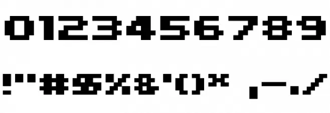 04b11 Font Alte caractere