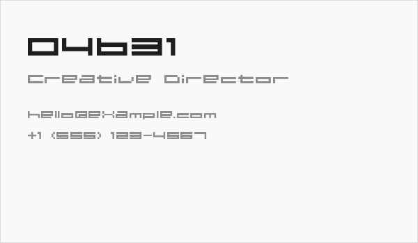 04b31 Business Card