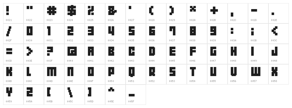 04b_19 Character Map