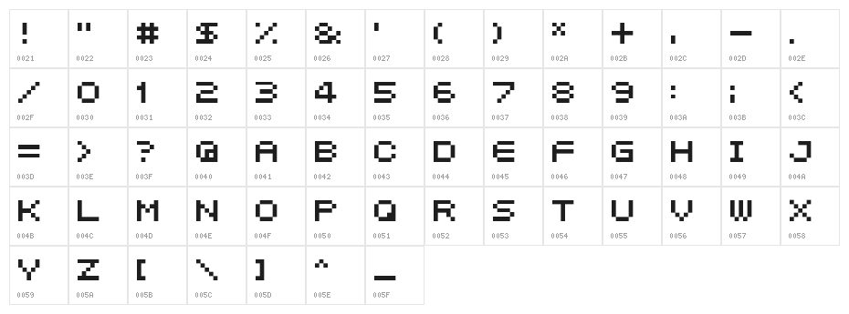 04b_21 Character Map