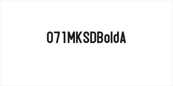 071MKSDBoldA Logo