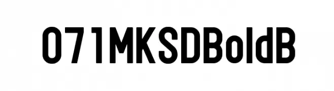 071MKSDBoldB  Frei Schriftart Herunterladen