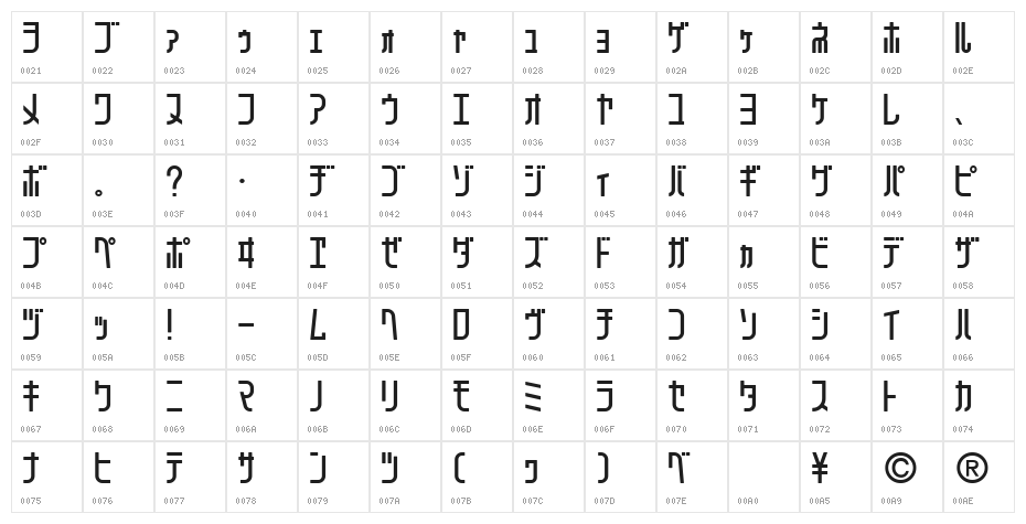 071MKSDKTMedium Character Map