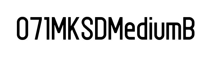 071MKSDMediumB Font