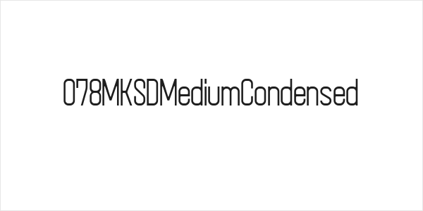 078MKSDMediumCondensed Logo