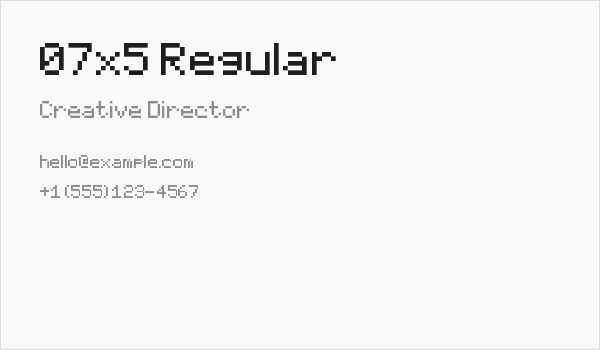 07x5 Regular Business Card