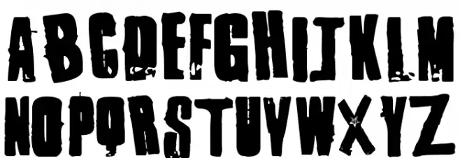 1 Punk Font UPPERCASE