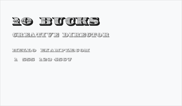 10 Bucks Business Card