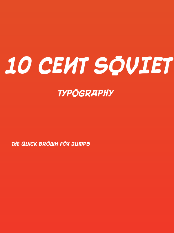 10 Cent Soviet Bold Poster