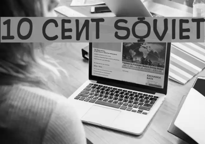 10 Cent Soviet Font examples