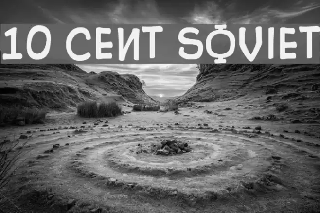 10 Cent Soviet Font examples