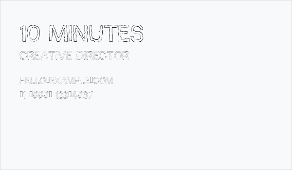 10 Minutes Business Card
