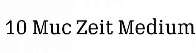 10 Muc Zeit Medium  font caratteri gratis