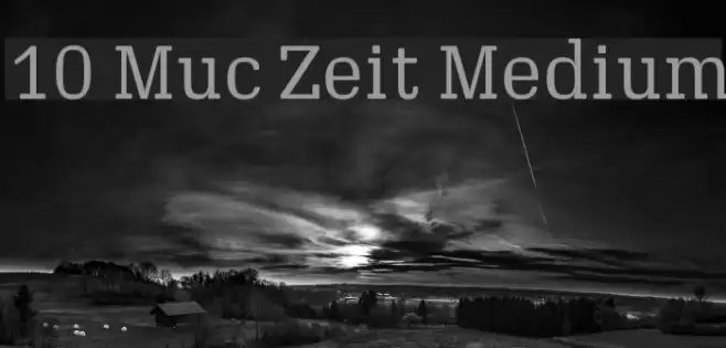 10 Muc Zeit Medium Шрифта examples