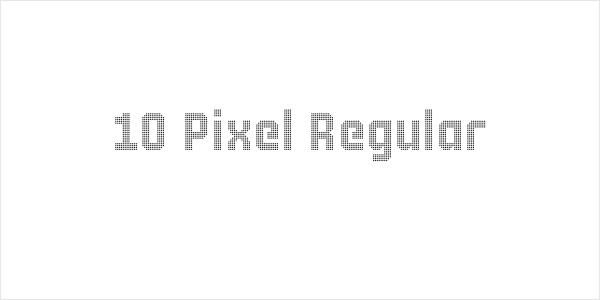 10 Pixel Regular Logo