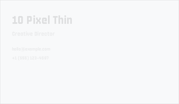10 Pixel Thin Business Card