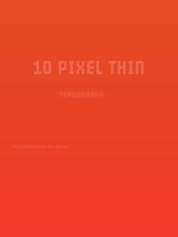 10 Pixel Thin Poster