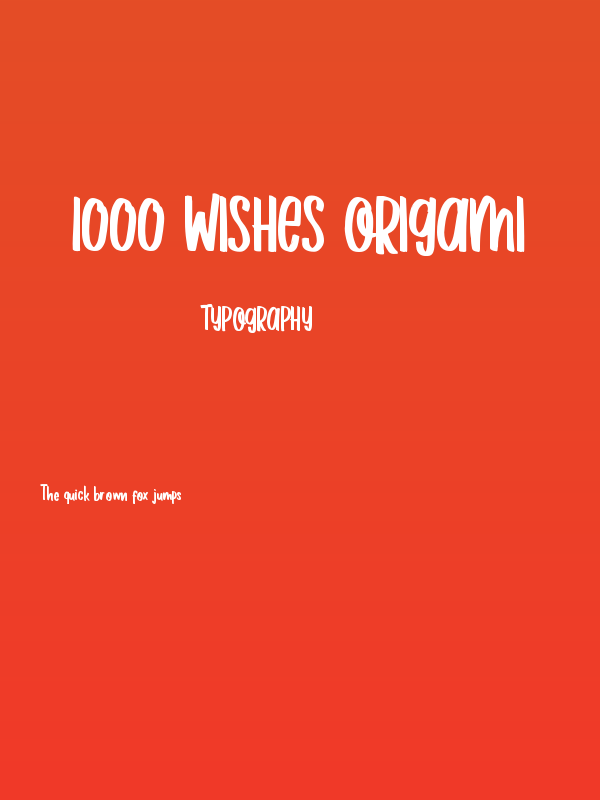 1000 Wishes Origami Poster
