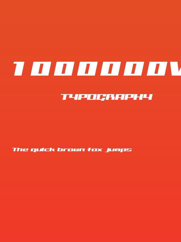1000000volt Oblique Poster