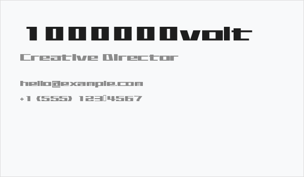 1000000volt Business Card