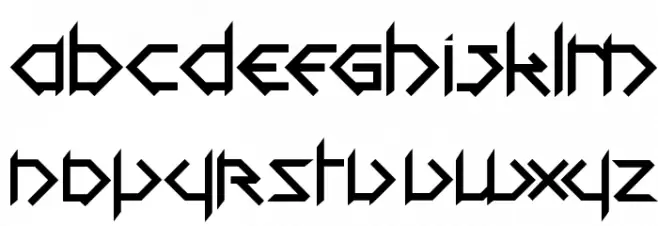 1001head Font Caratteri MINUSCOLO