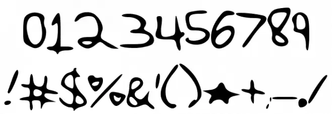 100Love Font OTHER CHARS