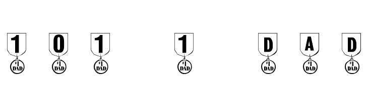 101! #1 Dad Font