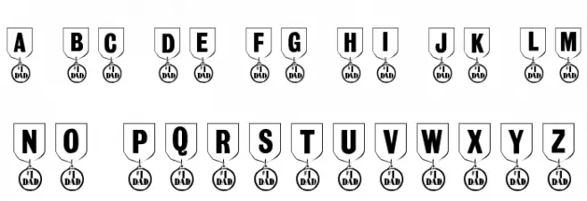 101! #1 Dad フォント 大文字