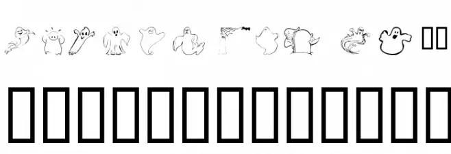 101! A Ghostly Font Шрифта ВЕРХНИЙ