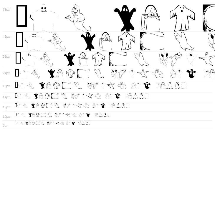 101! A Ghostly Font Waterfall