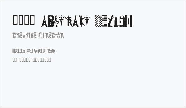 101! Abstrakt DeZign Business Card