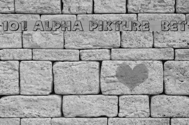 101! Alpha Pikture 'Bet Font examples