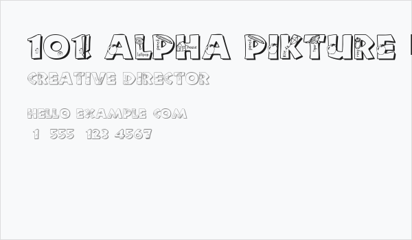 101! Alpha Pikture 'Bet Business Card