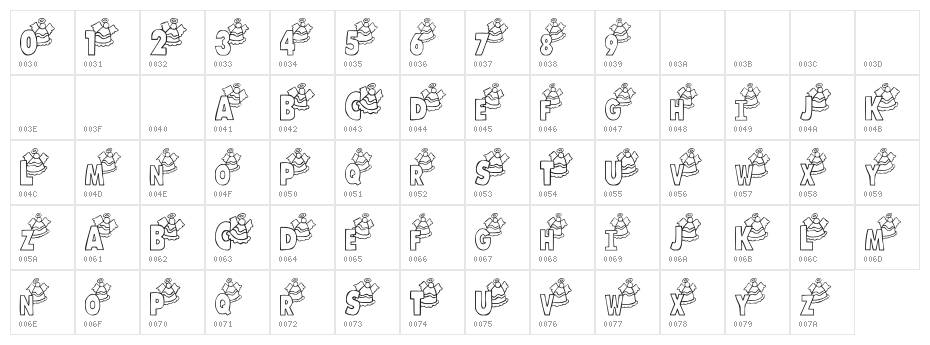 101! Angelic Alpha Character Map