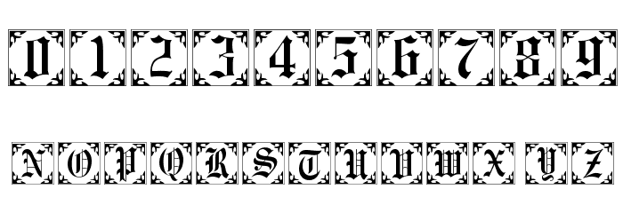 101! Antique Alpha II Font OTHER CHARS