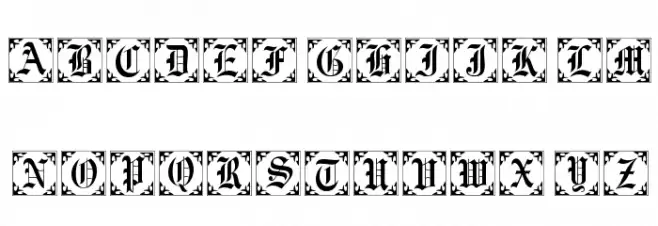 101! Antique Alpha II Schriftart Groß