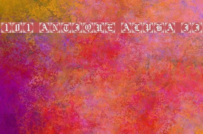 101! Antique Alpha II Example 2