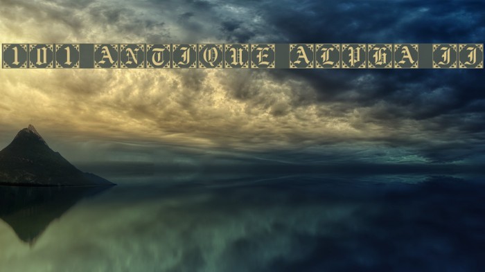 101! Antique Alpha II Font examples