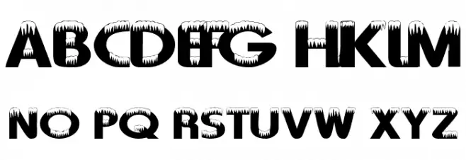 101! Arctic Blast Caratteri MAIUSCOLE