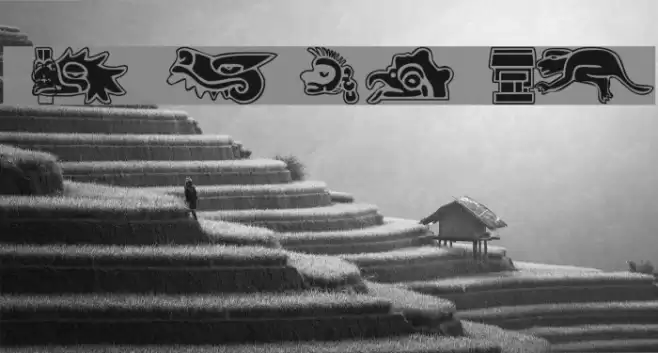 101! Aztec SymbolZ Schriftart examples