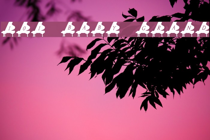 101! Baby Grand Шрифта examples